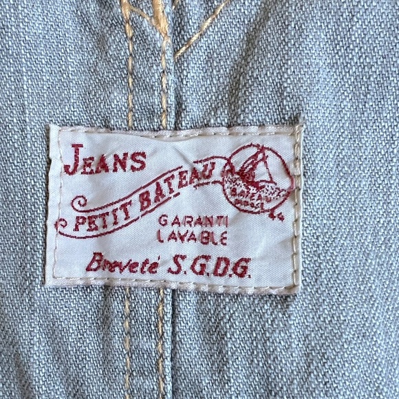 Petit Bateau short denim overalls size 12 months - Picture 3 of 4